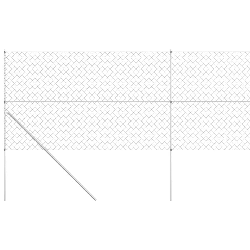 Cerca de arame com postes 15x1,5 m aço galvanizado