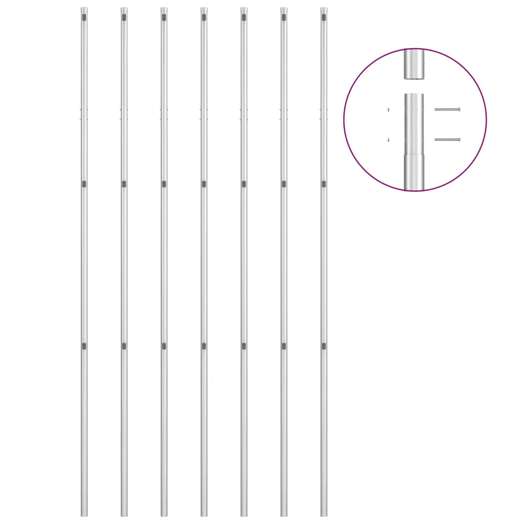 Cerca de arame com postes 15x1,5 m aço galvanizado