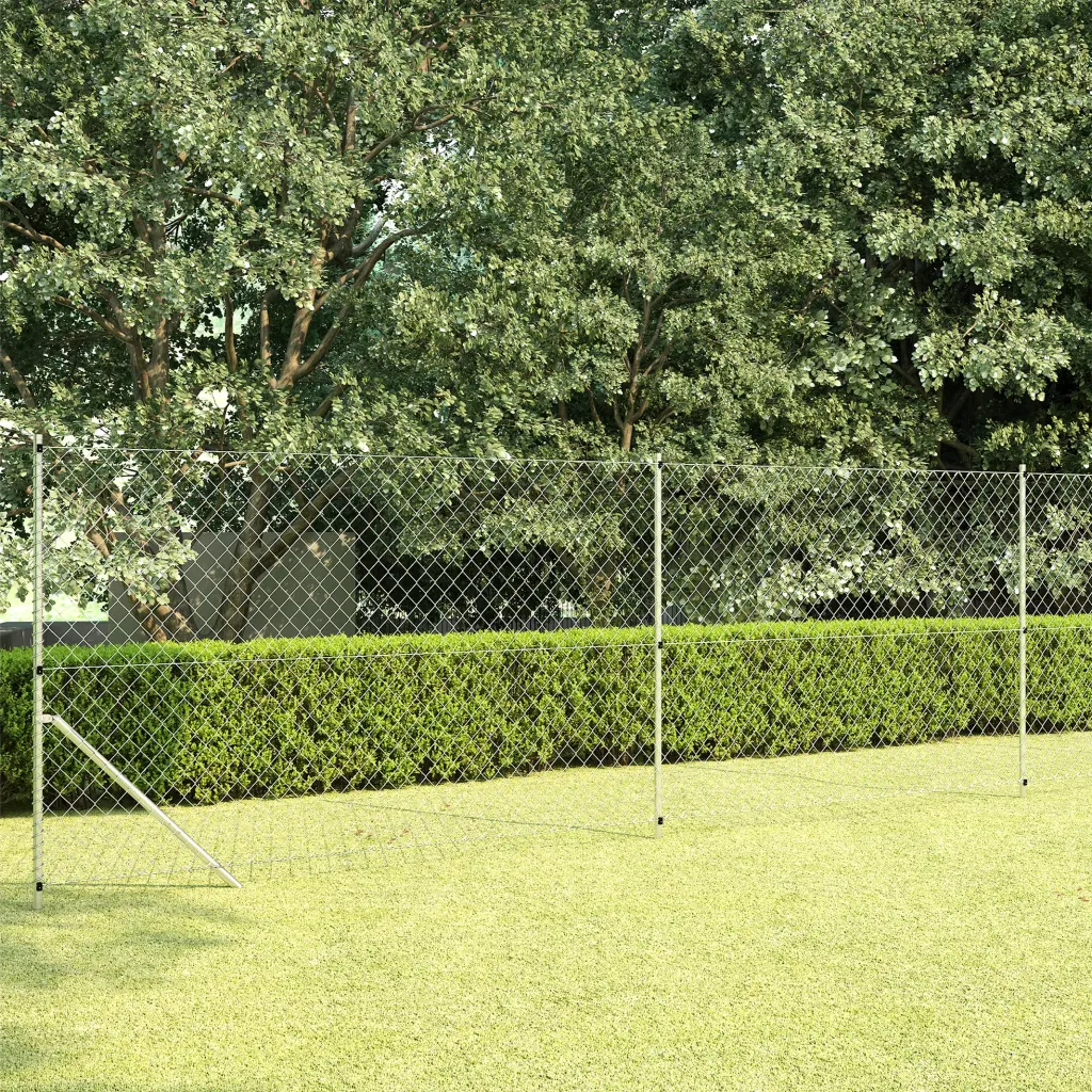 Cerca de arame com postes 15x1,5 m aço galvanizado