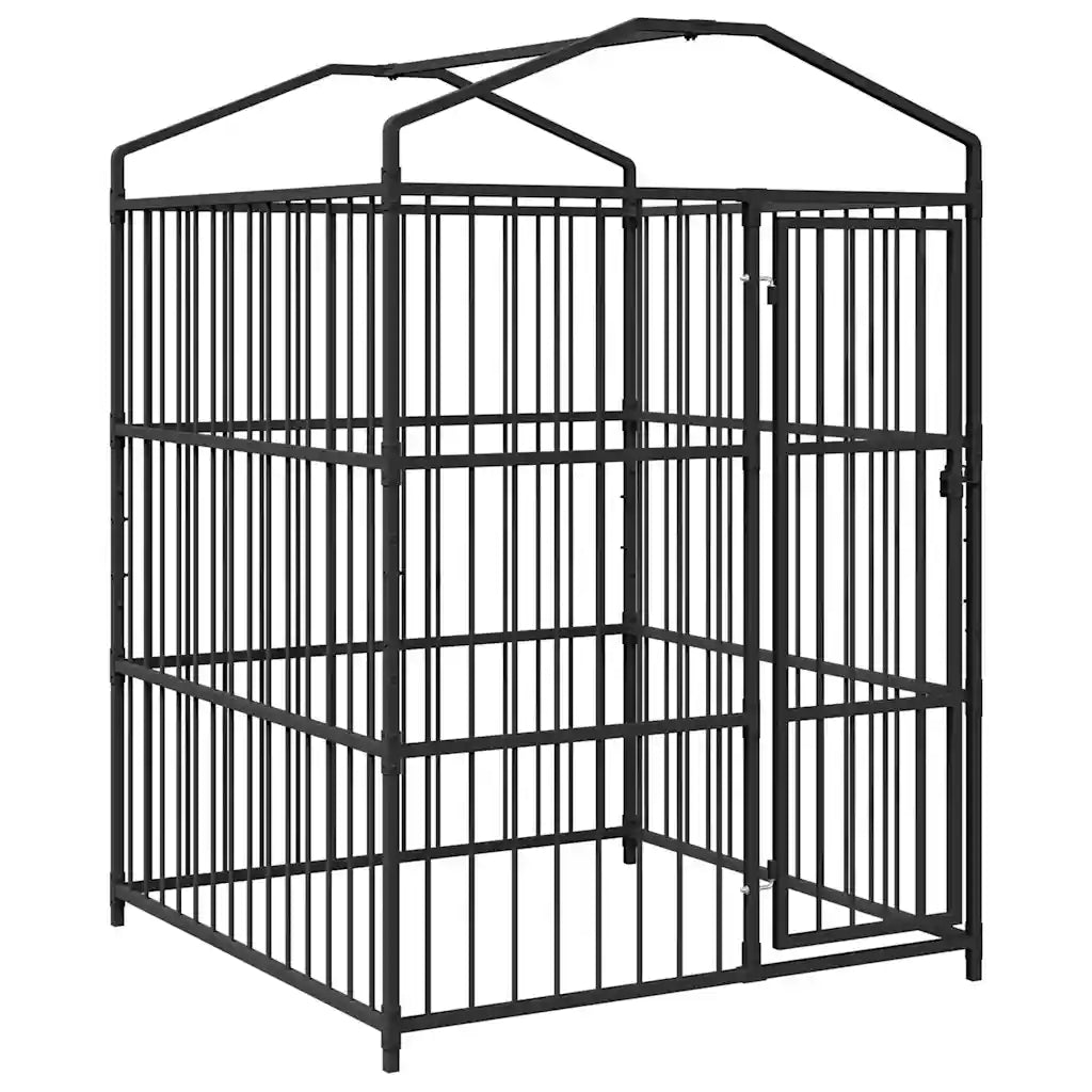 Canil de exterior com telhado 150x150x210 cm