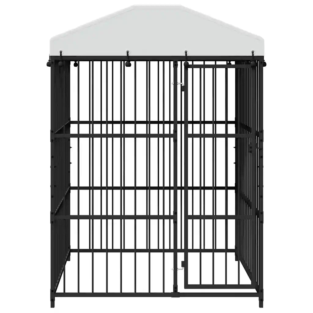 Canil de exterior com telhado 150x150x210 cm