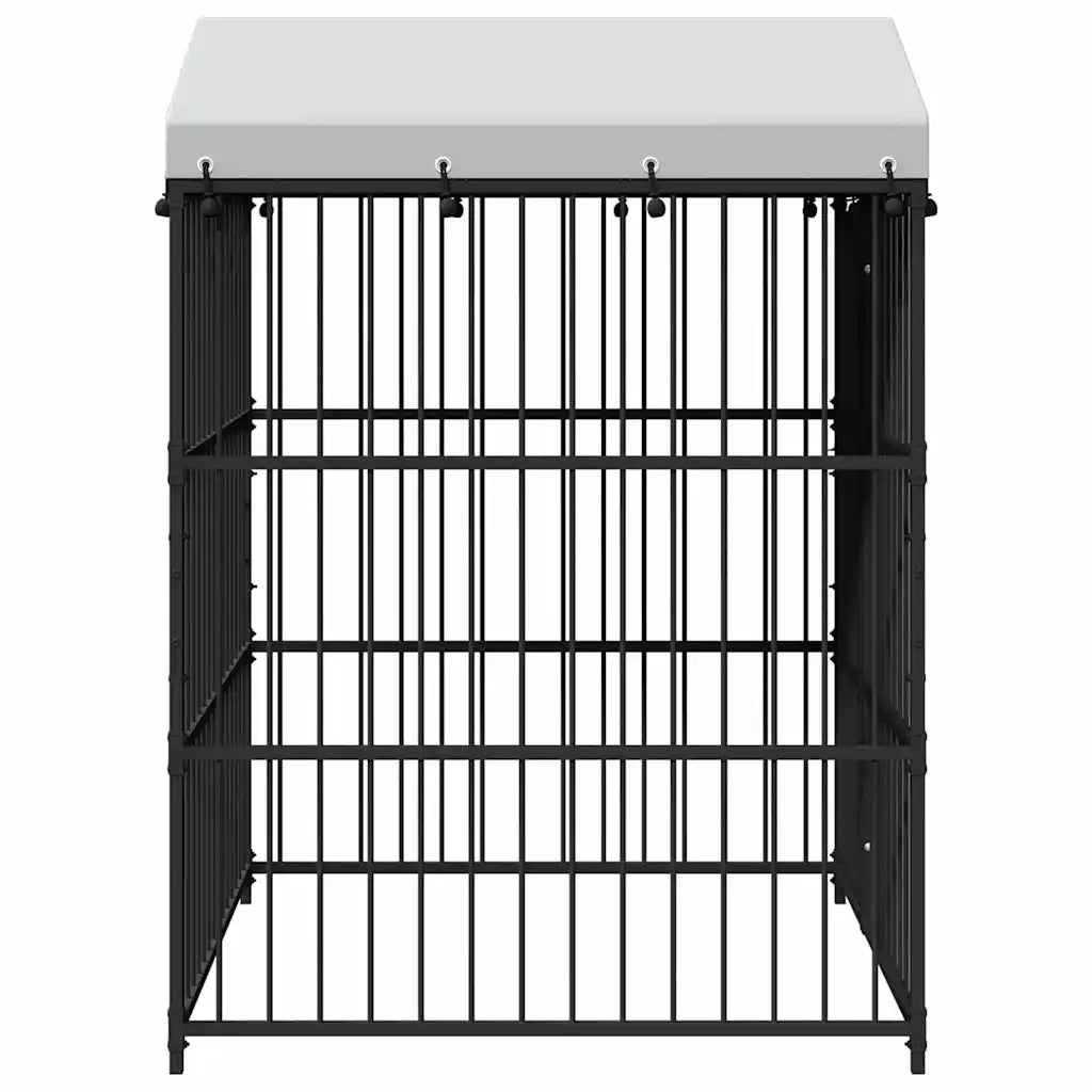 Canil de exterior com telhado 150x150x210 cm