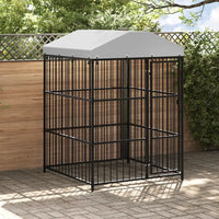 Canil de exterior com telhado 150x150x210 cm