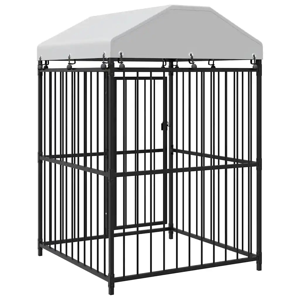 Canil de exterior com telhado 120x120x150 cm