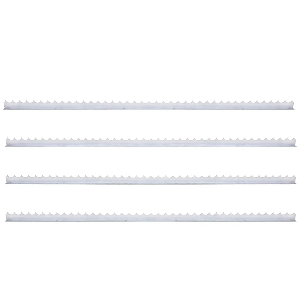 Barra serrilhada protetora de muros 4 pcs aço galvanizado 1 m