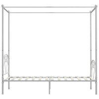 vidaXL Estrutura de cama com dossel metal branco 90x200 cm