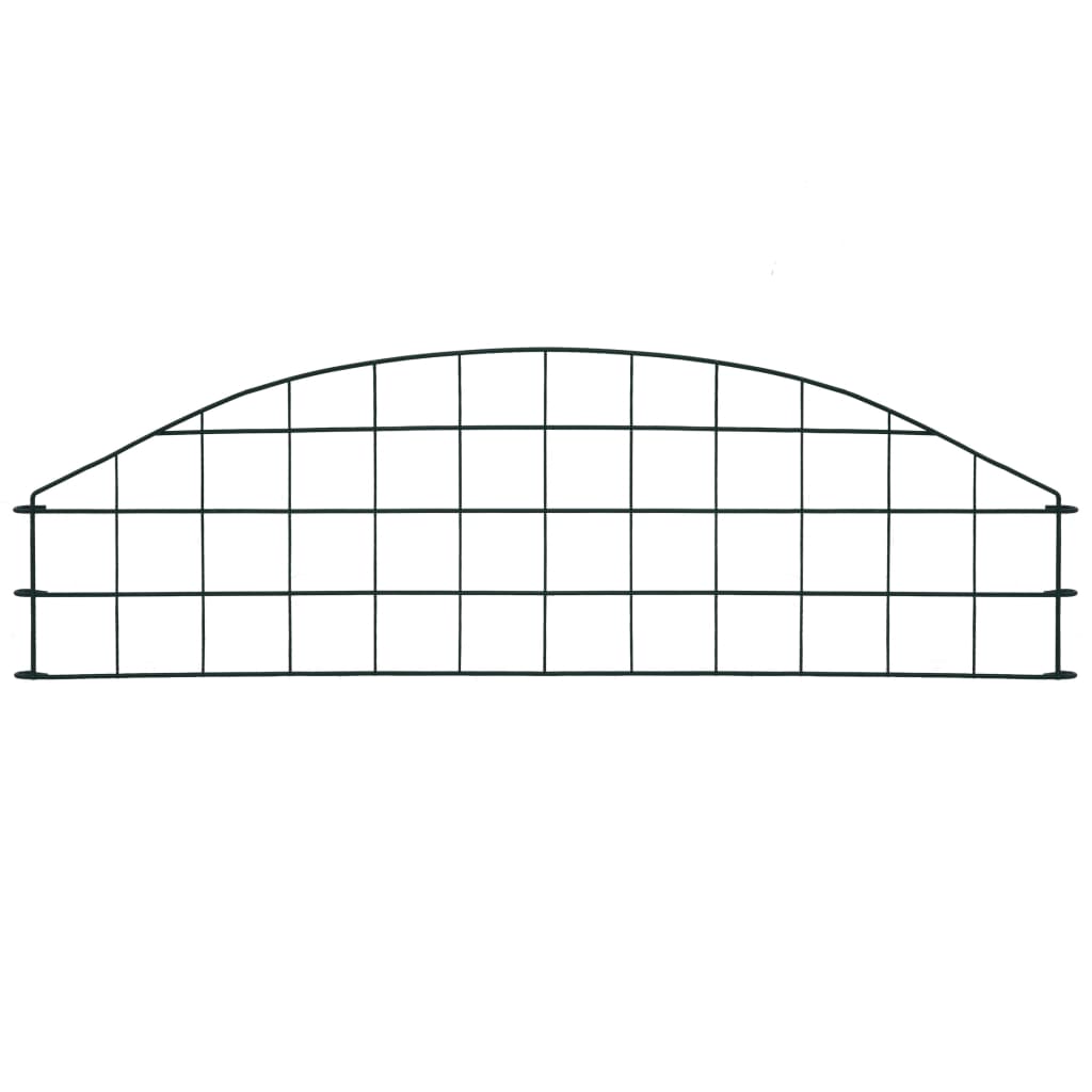 vidaXL Conj. painéis de vedação arqueados p/ jardim 77,3x26 cm verde