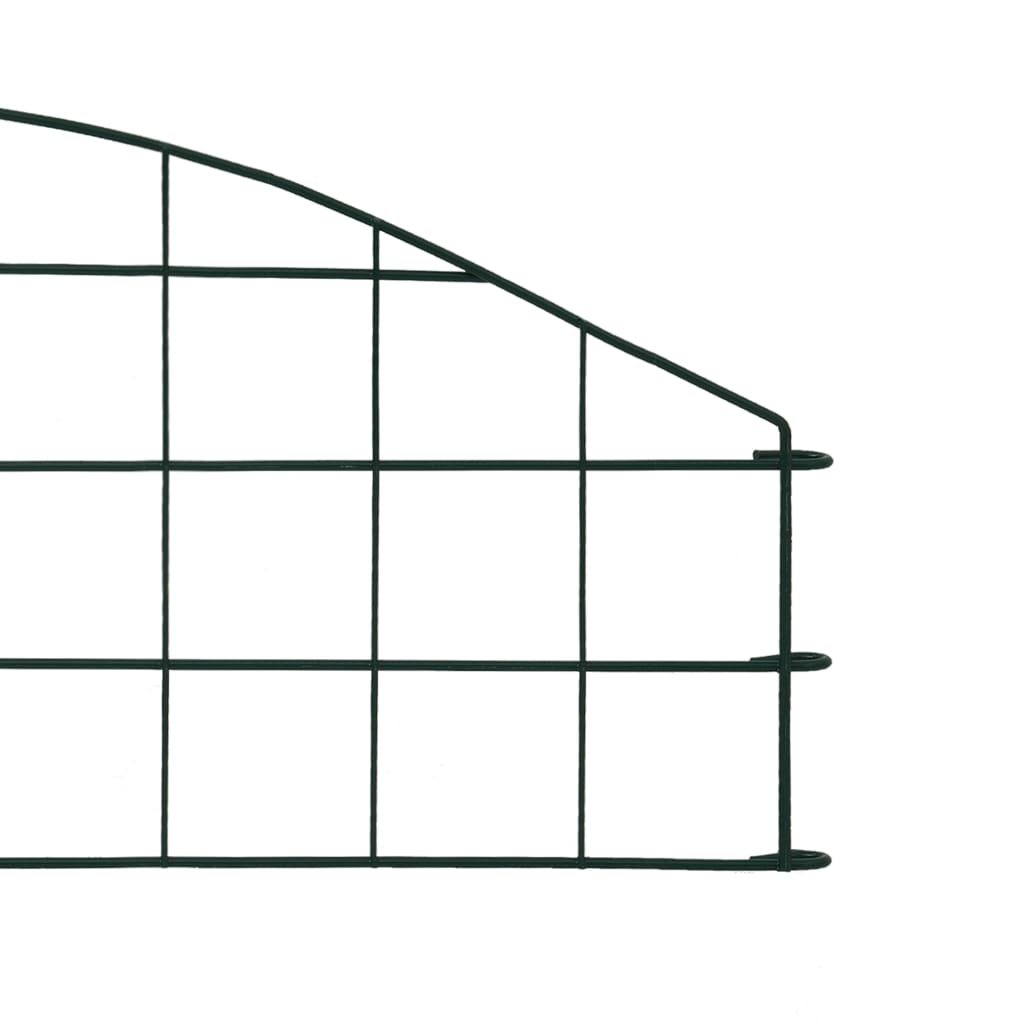 vidaXL Conj. painéis de vedação arqueados p/ jardim 77,3x26 cm verde