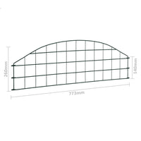 vidaXL Conj. painéis de vedação arqueados p/ jardim 77,3x26 cm verde