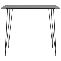 vidaXL Mesa de bar 120x60x105 cm preto