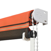 Toldo retrátil 400x150 cm laranja e castanho