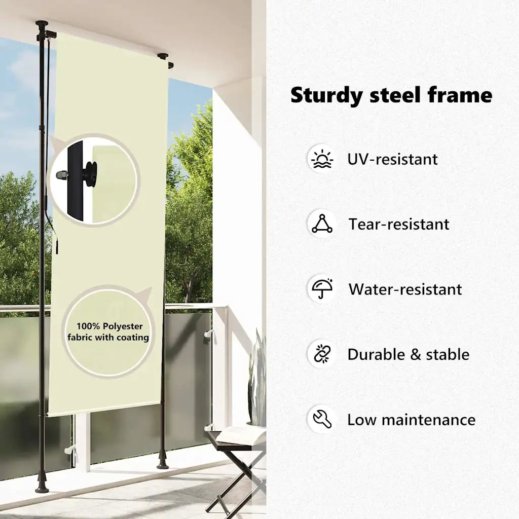 Estore de rolo para exterior 120x270 cm