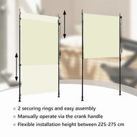 Estore de rolo para exterior 120x270 cm