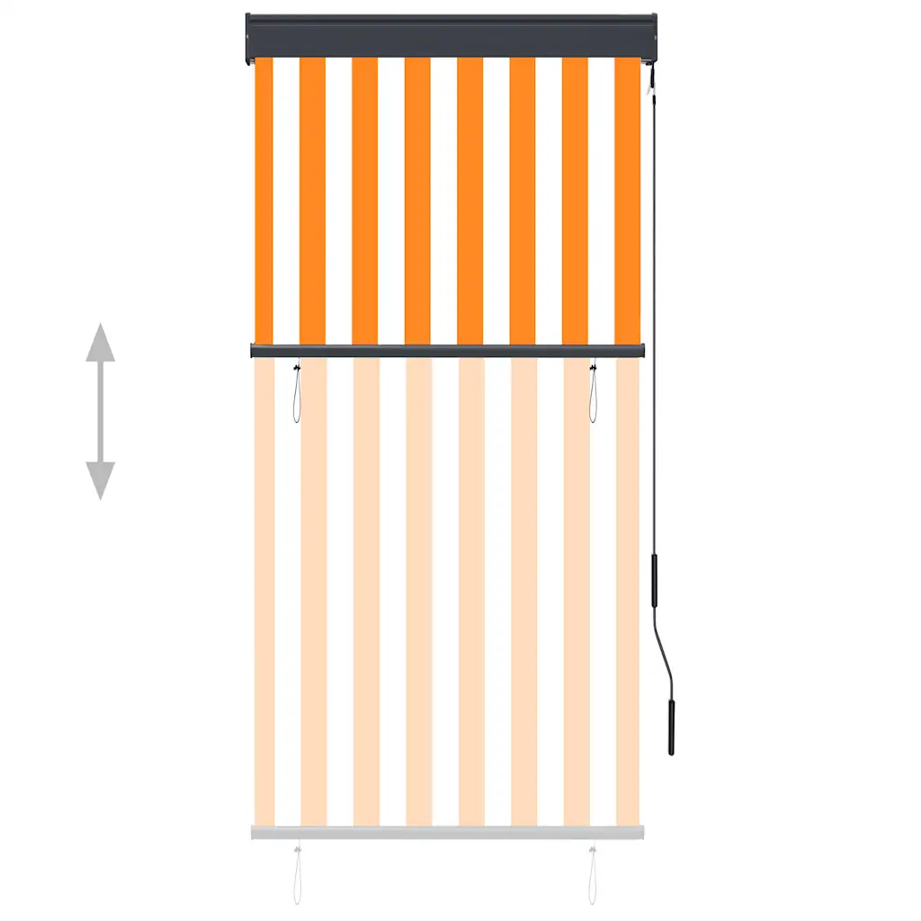 Estore de rolo para exterior 80x250 cm branco e
