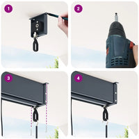 Estore de rolo para exterior 80x250 cm branco e