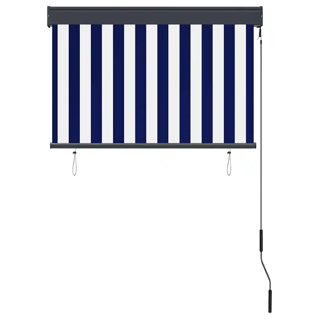 Estore de rolo para exterior 100x250 cm  e branco