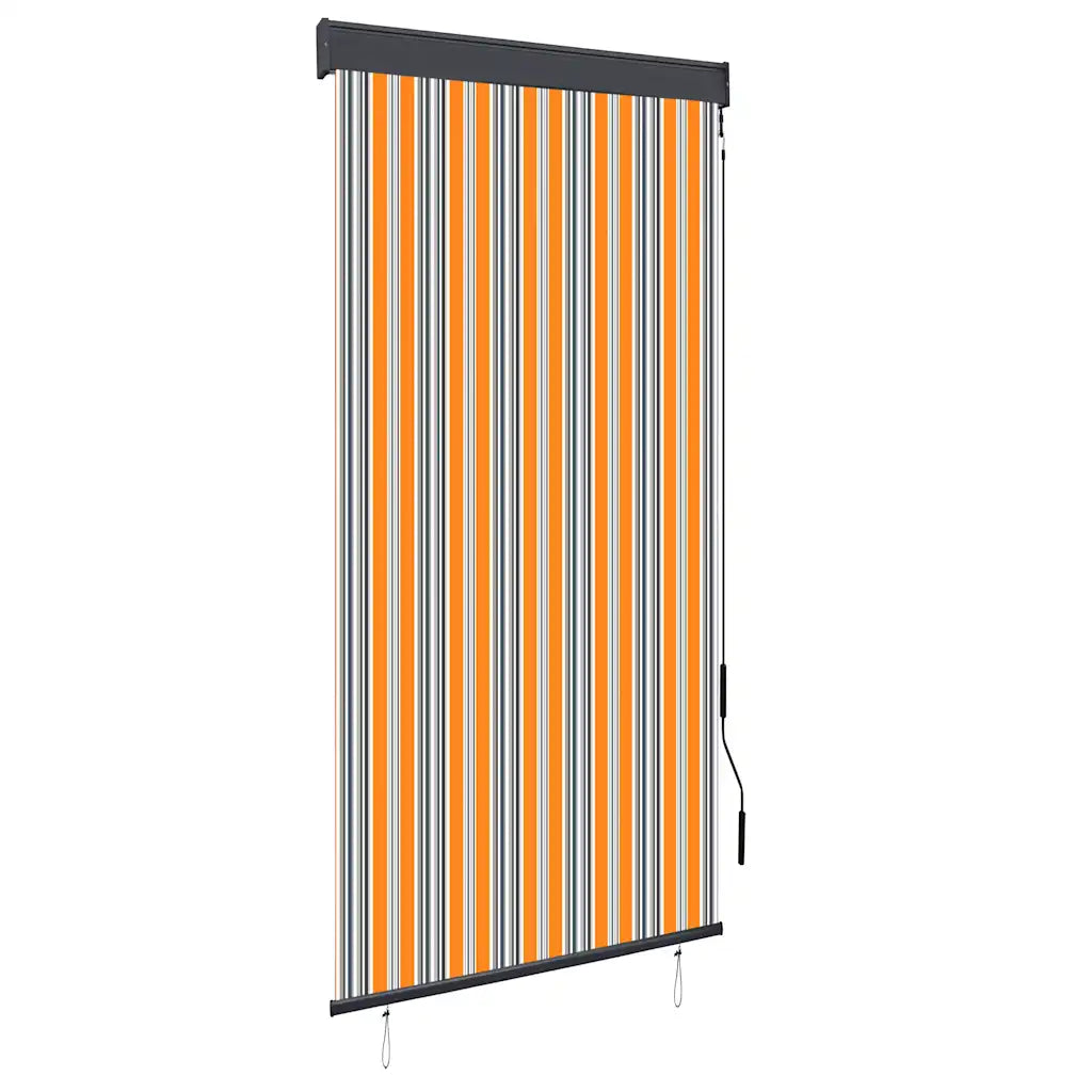 Estore de rolo para exterior 100x250 cm amarelo e azul