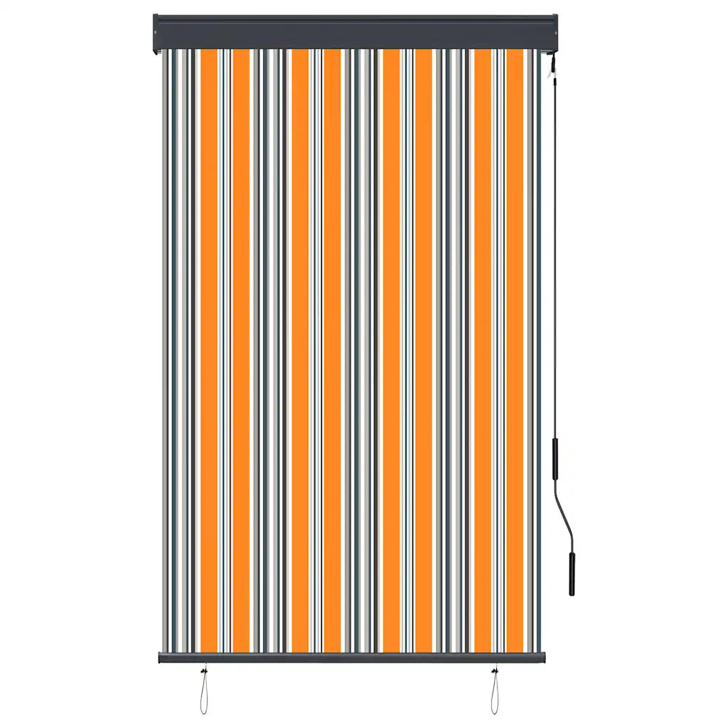 Estore de rolo para exterior 100x250 cm amarelo e azul