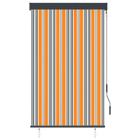 Estore de rolo para exterior 100x250 cm amarelo e azul