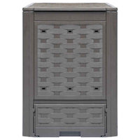 vidaXL Compostores jardim 2pcs 60x60x83cm 600L plástico vime castanho