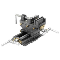 vidaXL Torno-prensa manual com corrediça transversal 70 mm
