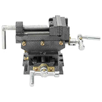 vidaXL Torno-prensa manual com corrediça transversal 70 mm