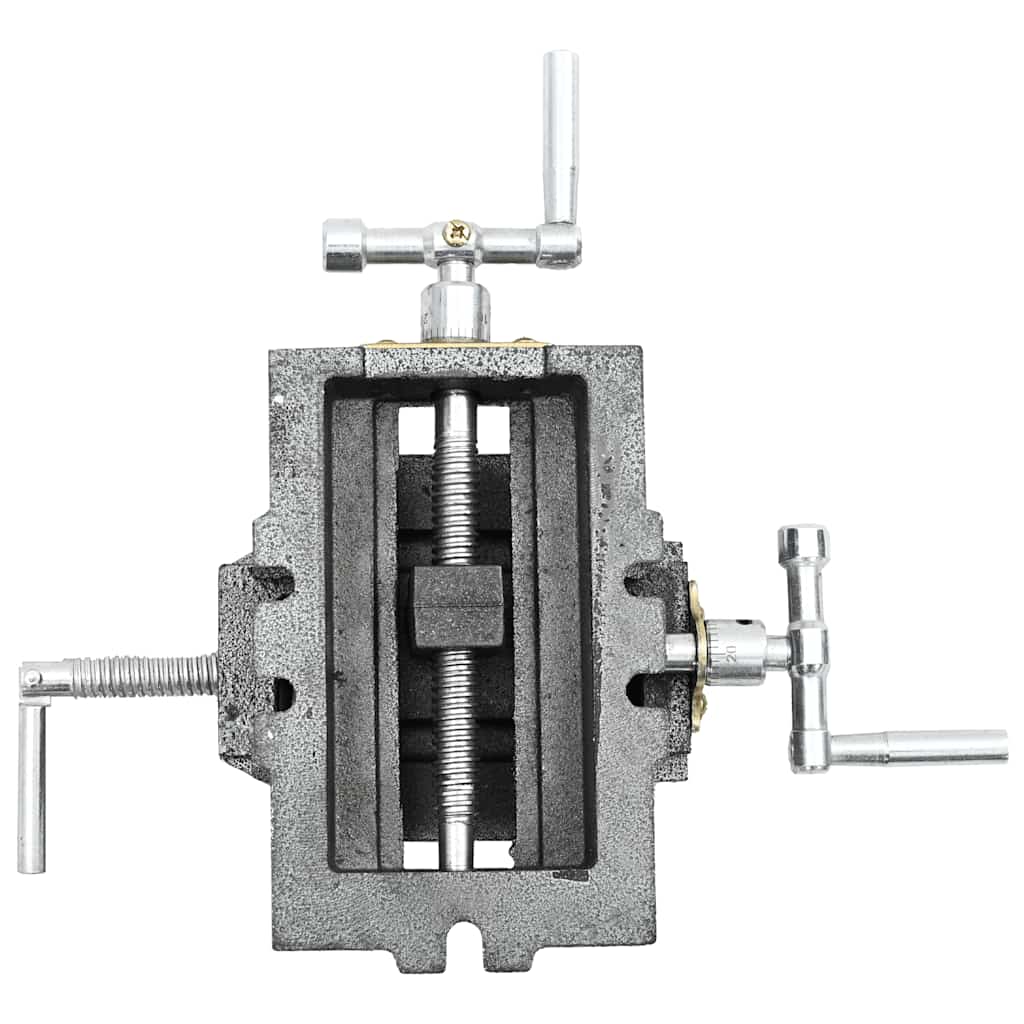 vidaXL Torno-prensa manual com corrediça transversal 70 mm