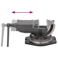 vidaXL Torno de bancada inclinável de 2 eixos 100 mm