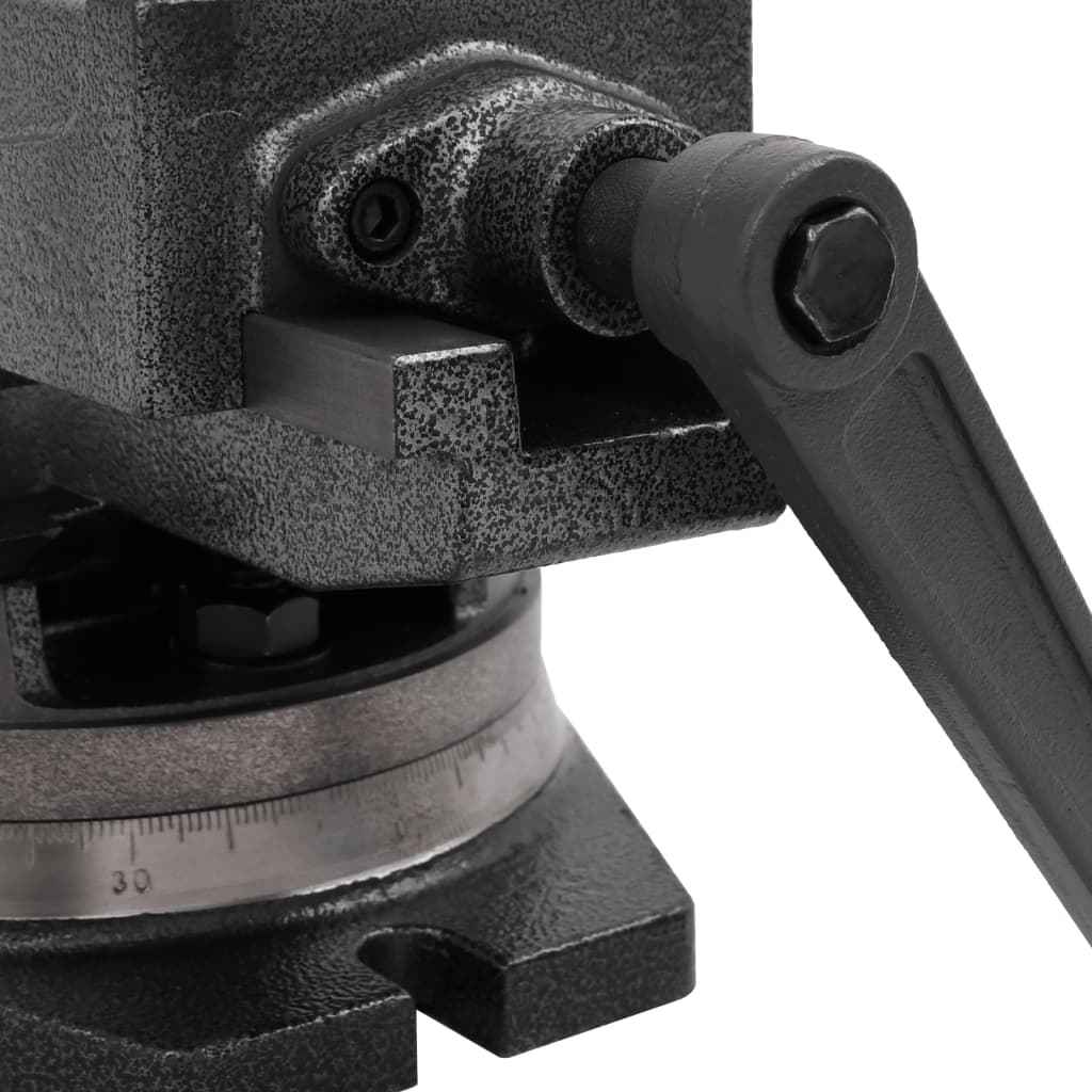 vidaXL Torno de bancada inclinável de 2 eixos 100 mm