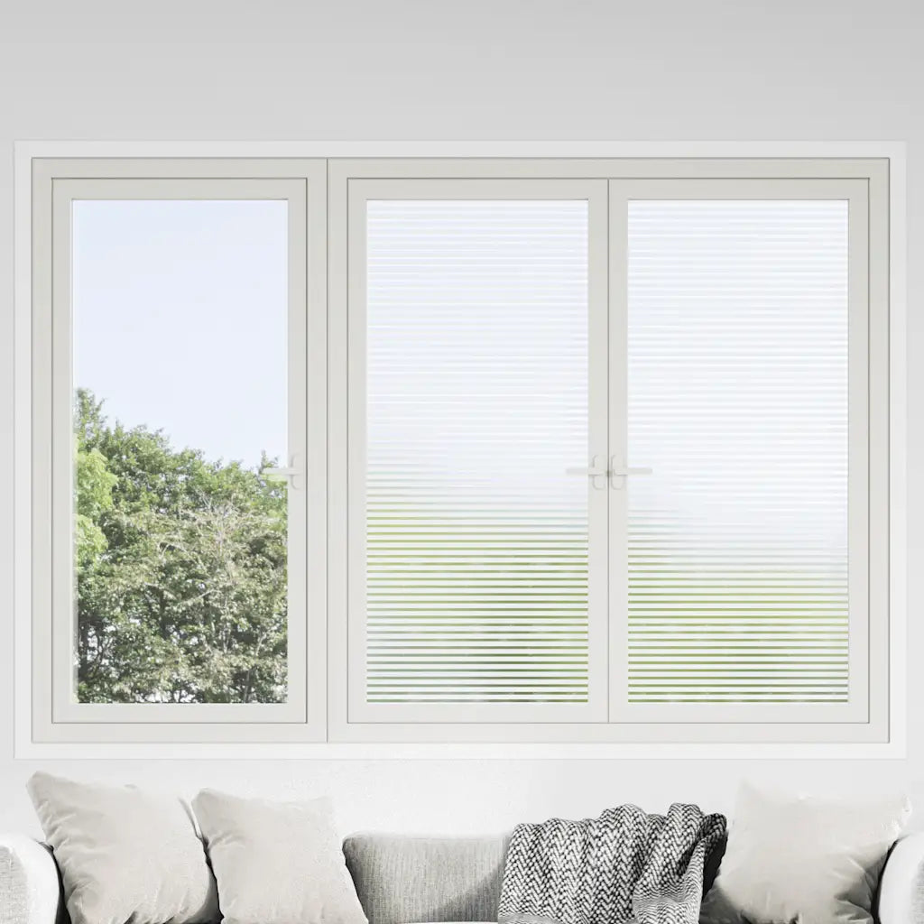 Película para janela fosca 0,9x100 m PVC design às riscas