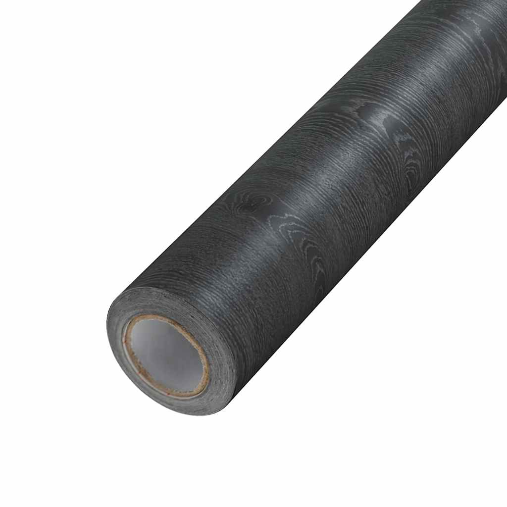 vidaXL Autocolante para móveis 500x90 cm PVC madeira escura