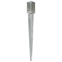 vidaXL Estacas de enterrar 2 pcs 7x7x75 cm aço galvanizado prateado