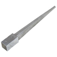 vidaXL Estacas de enterrar 2 pcs 7x7x75 cm aço galvanizado prateado