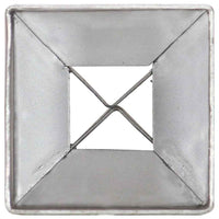 vidaXL Estacas de enterrar 2 pcs 7x7x75 cm aço galvanizado prateado