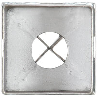 Estacas de enterrar 2 pcs 8x8x76 cm aço galvanizado prateado