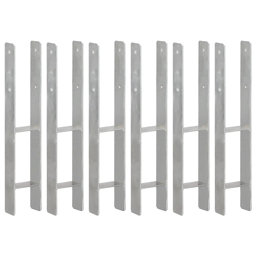 Âncoras de vedação 6 pcs 10x6x60 cm aço galvanizado prateado
