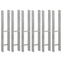 Âncoras de vedação 6 pcs 10x6x60 cm aço galvanizado prateado