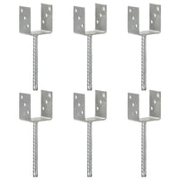 Âncoras de vedação 6 pcs 9x6x30 cm aço galvanizado prateado