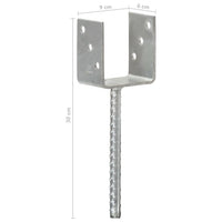 Âncoras de vedação 6 pcs 9x6x30 cm aço galvanizado prateado