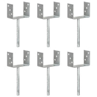 Âncoras de vedação 6 pcs 14x6x30 cm aço galvanizado prateado