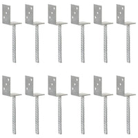 Âncoras de vedação 12 pcs 8x6x30 cm aço galvanizado prateado
