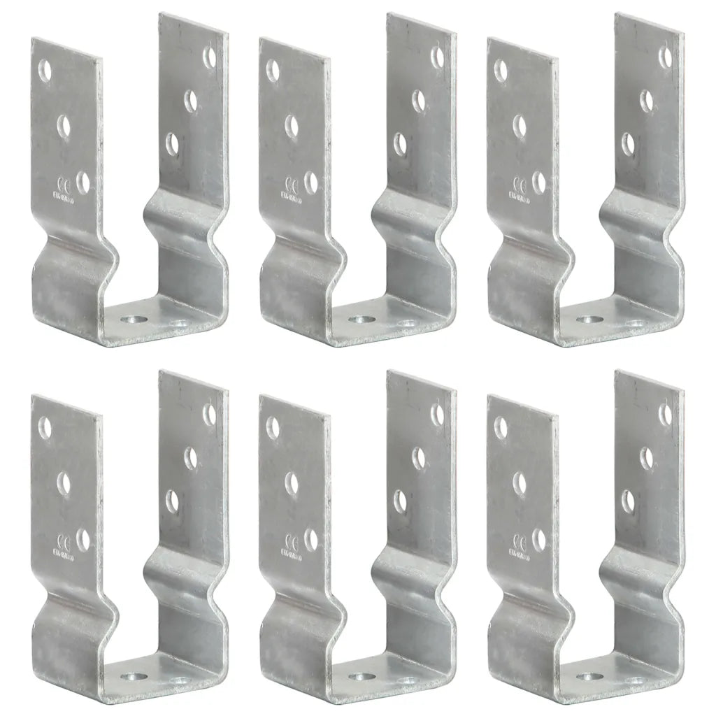 Âncoras de vedação 6 pcs 7x6x15 cm aço galvanizado prateado