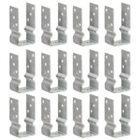 Âncoras de vedação 12 pcs 7x6x15 cm aço galvanizado prateado