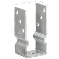 Âncoras de vedação 12 pcs 7x6x15 cm aço galvanizado prateado