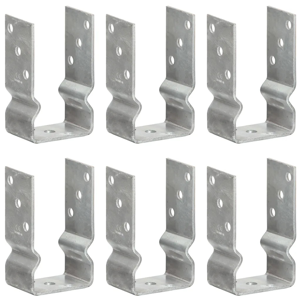 Âncoras de vedação 6 pcs 8x6x15 cm aço galvanizado prateado