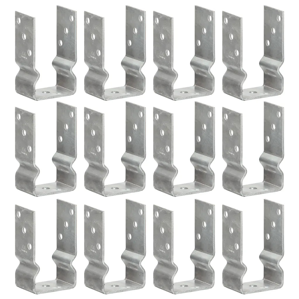 Âncoras de vedação 12 pcs 8x6x15 cm aço galvanizado prateado