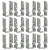 Âncoras de vedação 12 pcs 8x6x15 cm aço galvanizado prateado