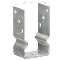 Âncoras de vedação 12 pcs 8x6x15 cm aço galvanizado prateado