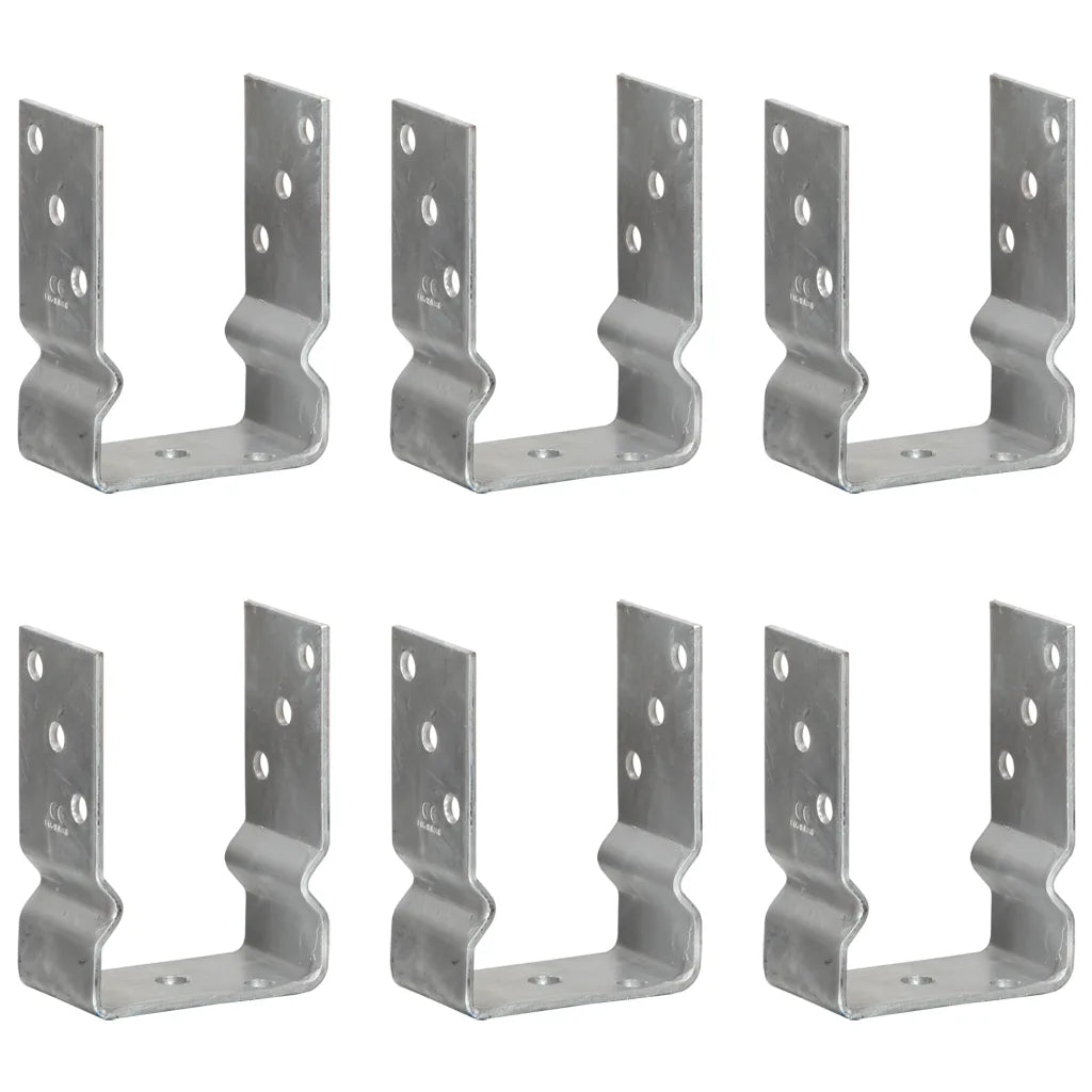 Âncoras de vedação 6 pcs 10x6x15 cm aço galvanizado prateado