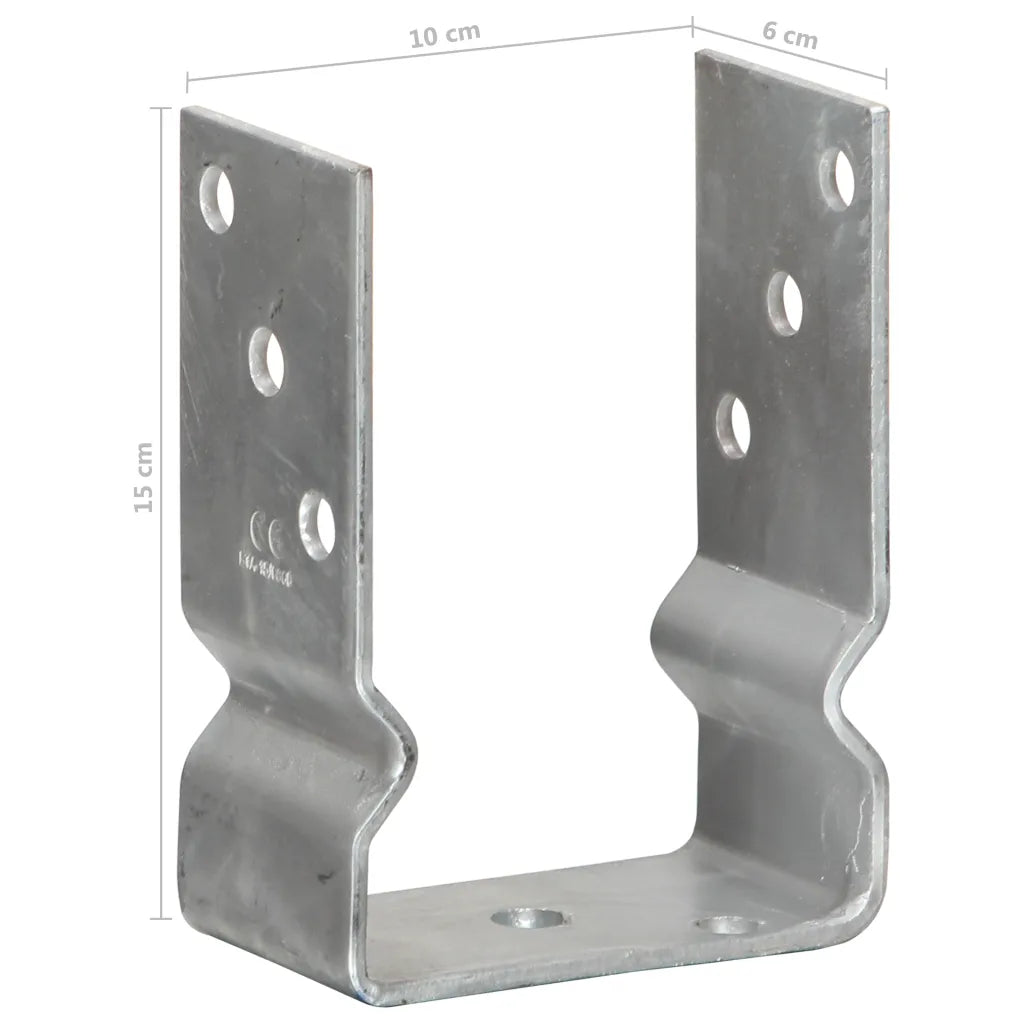 Âncoras de vedação 6 pcs 10x6x15 cm aço galvanizado prateado